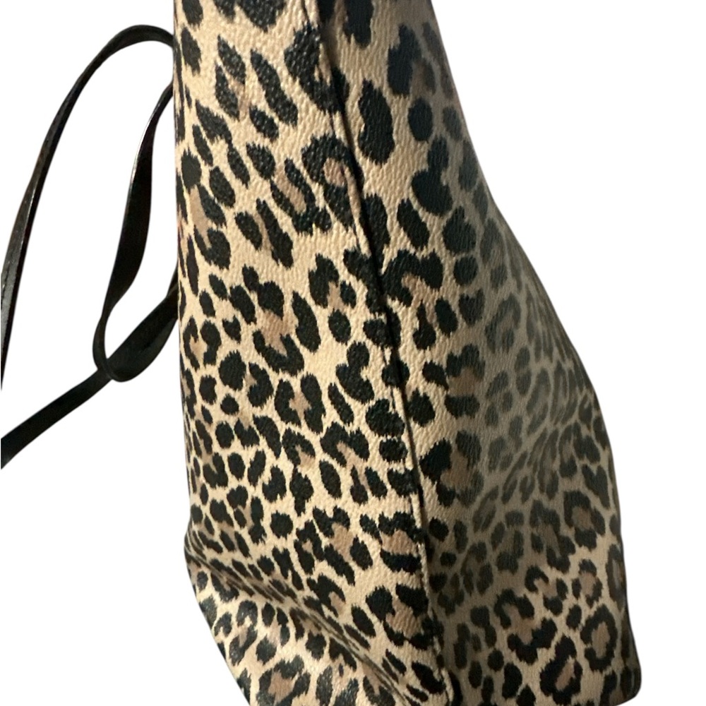 NWOT Kate Spade Tote with Leopard Print matching wristlet gold hardware cute - Picture 4 of 15